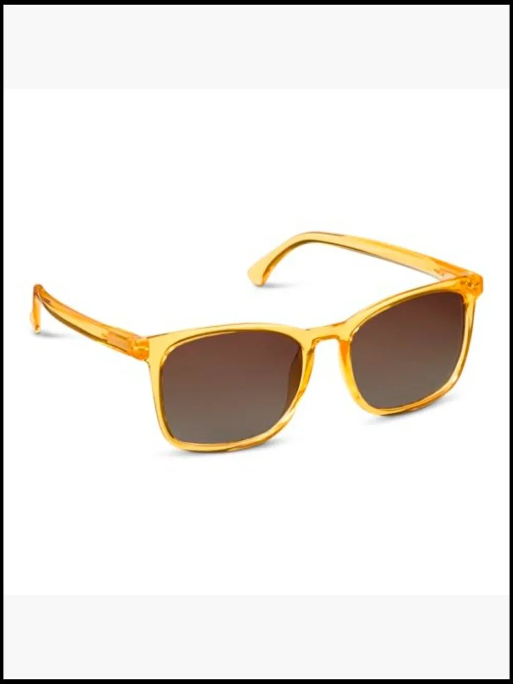 Oversized Soft Square Polarized Sunglasses with Spring Hinges, Matte Frame